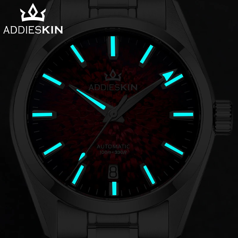 

Мужские часы AddiesKin Diver Watch Miyota 9015, автоматические механические водонепроницаемые часы из нержавеющей стали 100 м, BGW9, суперсветящиеся сапфировые часы