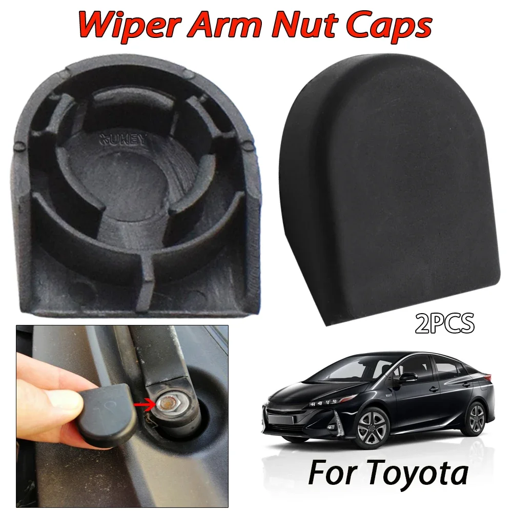 2X Front Windscreen Wiper Arm Nut Cap Bolt Cover For Toyota Corolla E150 E160 Verso Yaris Auris OE# 8529213010 Car Accessories