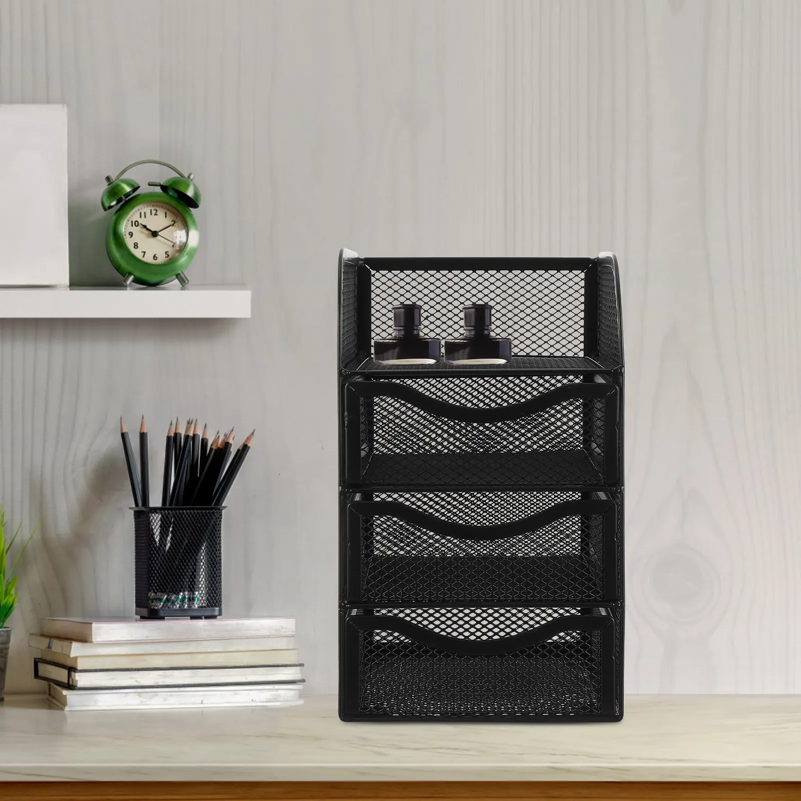 Organizer Drawer Storage Desktop Box Office Halloween Christmas New Year Desk Drawer Box Desk Organizer Metal Heavy