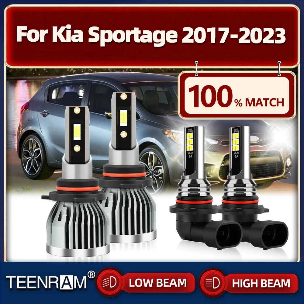 

40000LM Turbo Car Lights 240W Canbus LED Car Headlight Bulbs 12V Fog Lights For Kia Sportage 2017 2018 2019 2020 2021 2022 2023