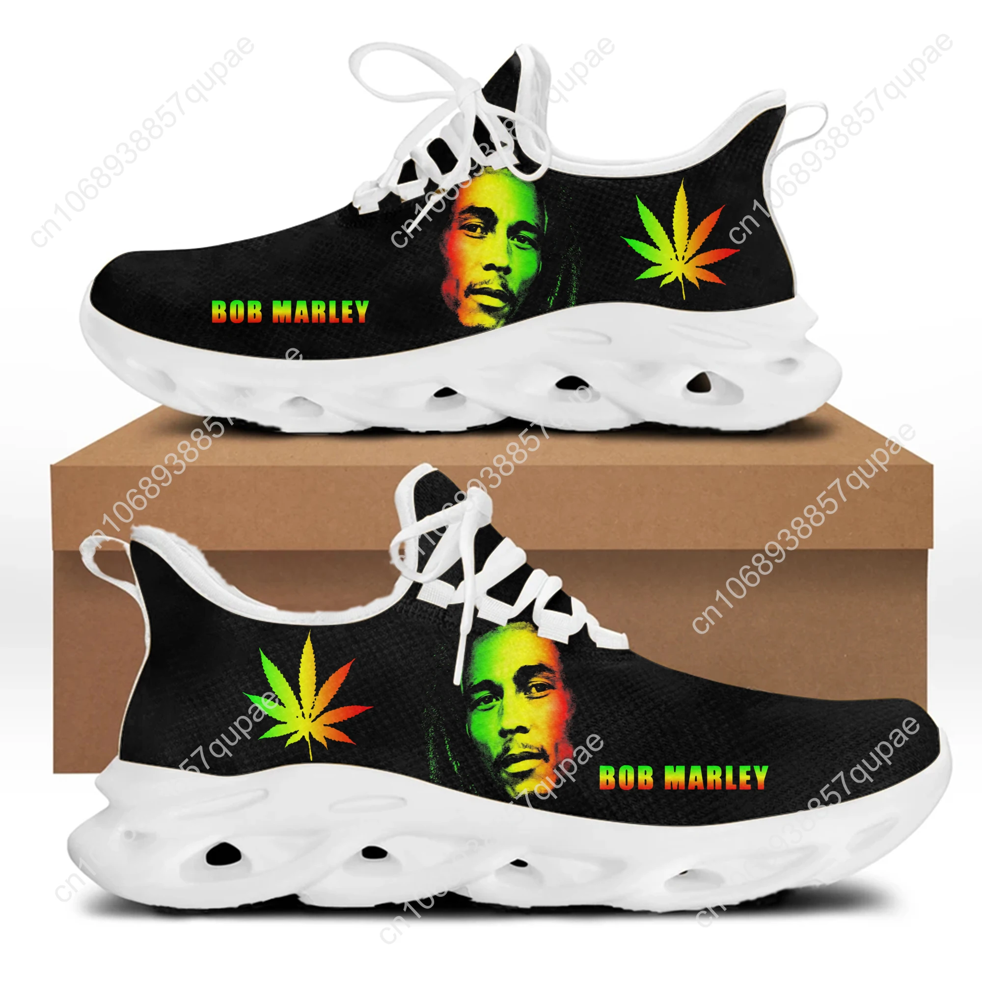 Zapatillas Planas Casuales de Moda con Diseño de Bob Marley, Cantante de Jamaica, Reggae, Rock, Tendencia Urbana, Zapatillas para Correr por Senderos