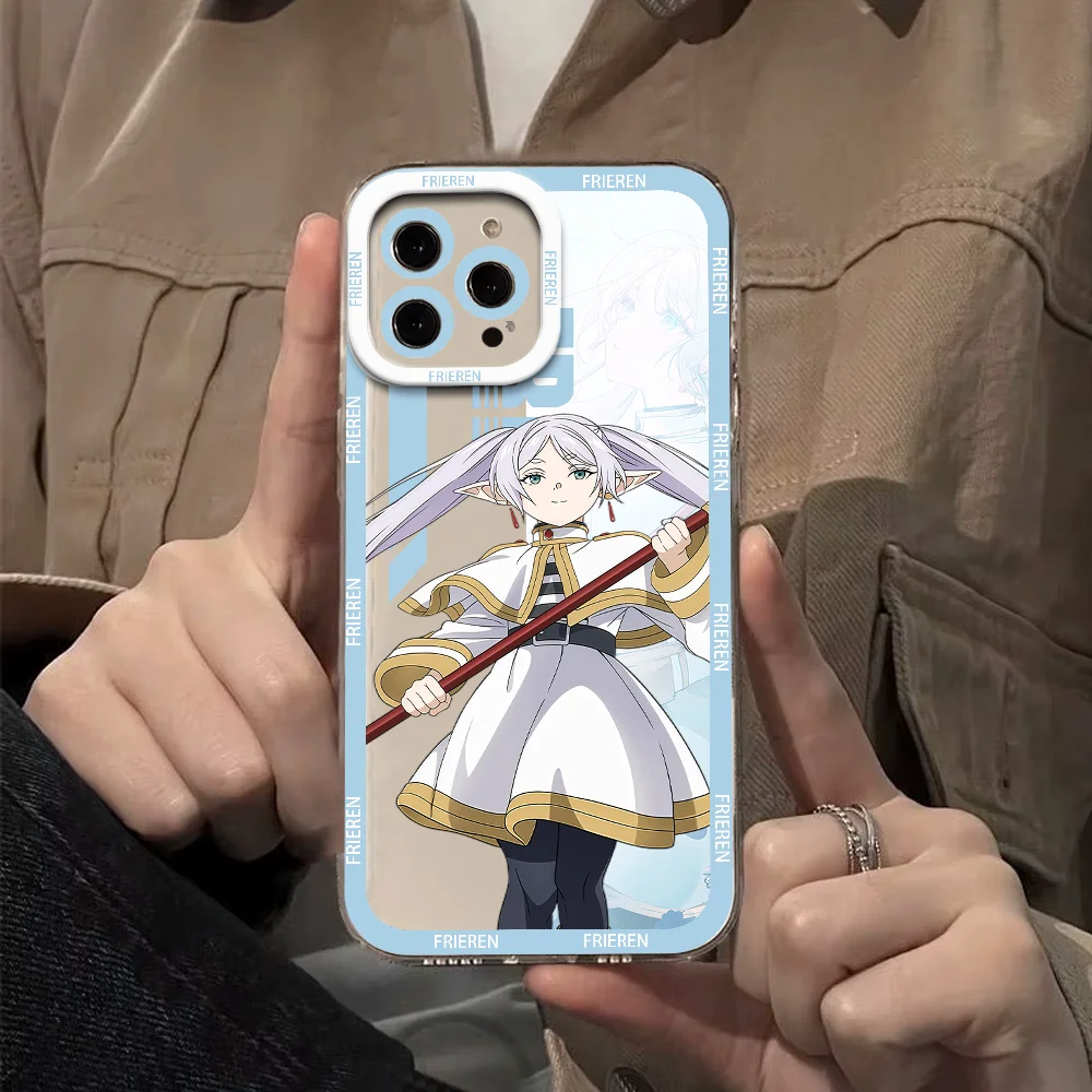 Funda de teléfono Anime Comics f-frieren para Samsung Galaxy S25 Ultra S24 FE S23 S22 Plus, parachoques suave transparente a prueba de golpes