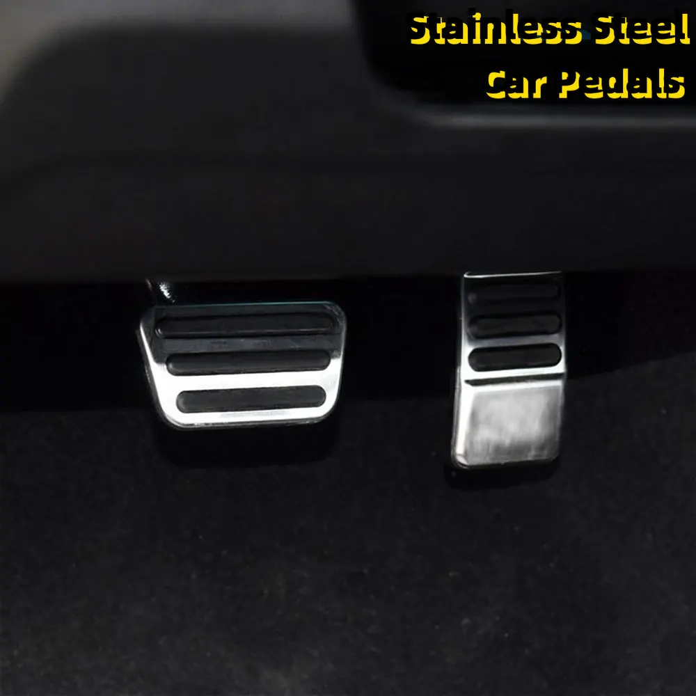 Stainless Steel Car Pedals for Ford Mustang 2015 2016 2017 2018 2019 2020 2021 Accessories Auto Gas Brake Footrest Pedal Cover