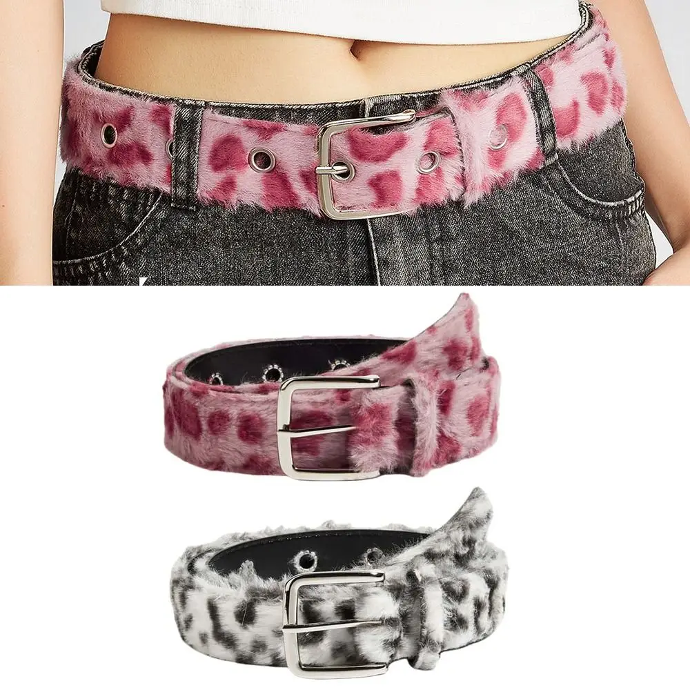 Trend Women's Belt Leopard Print Pin Buckle Waist Belt Adjustable Waistband Jeans Accessories