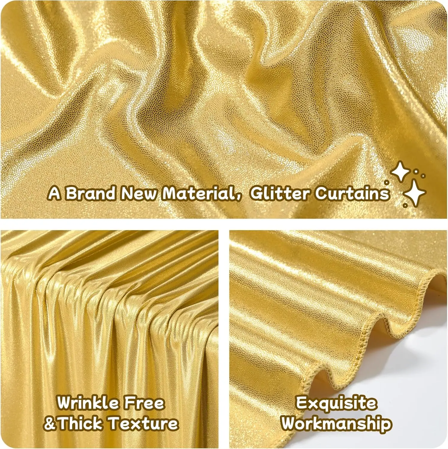 2.3x7FT التجاعيد الحرة بريق 1 لوحة الذهب الترتر صور خلفية الستار لحفل الزفاف خلفية الستائر زينة عيد الميلاد