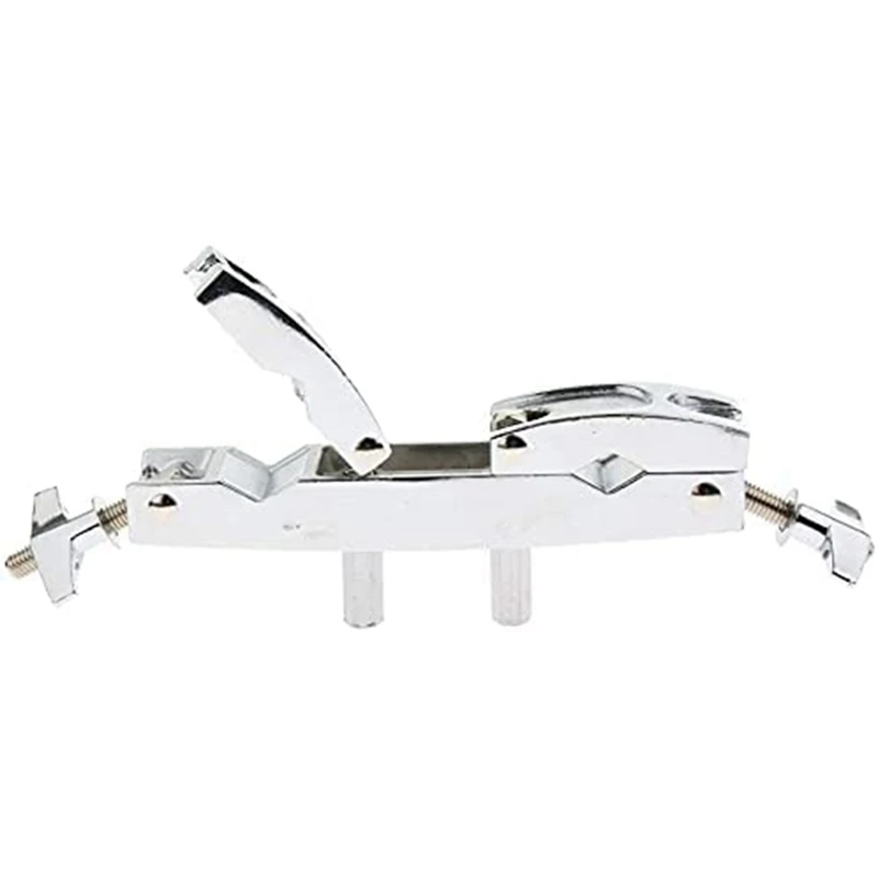 Drum Clamp 2 Hole Silver Multi Clamp Cymbal Stand Mount Holder For Drums Cymbals Musical Parts Cowbell Accessory