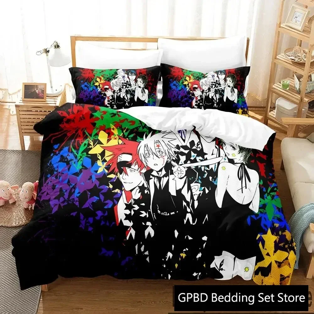 3D Print Anime D.Gray-man Comfortable Duvet Quilt Cover Pillowcase Bedding Set Children Bedroom Decoration Home Textile