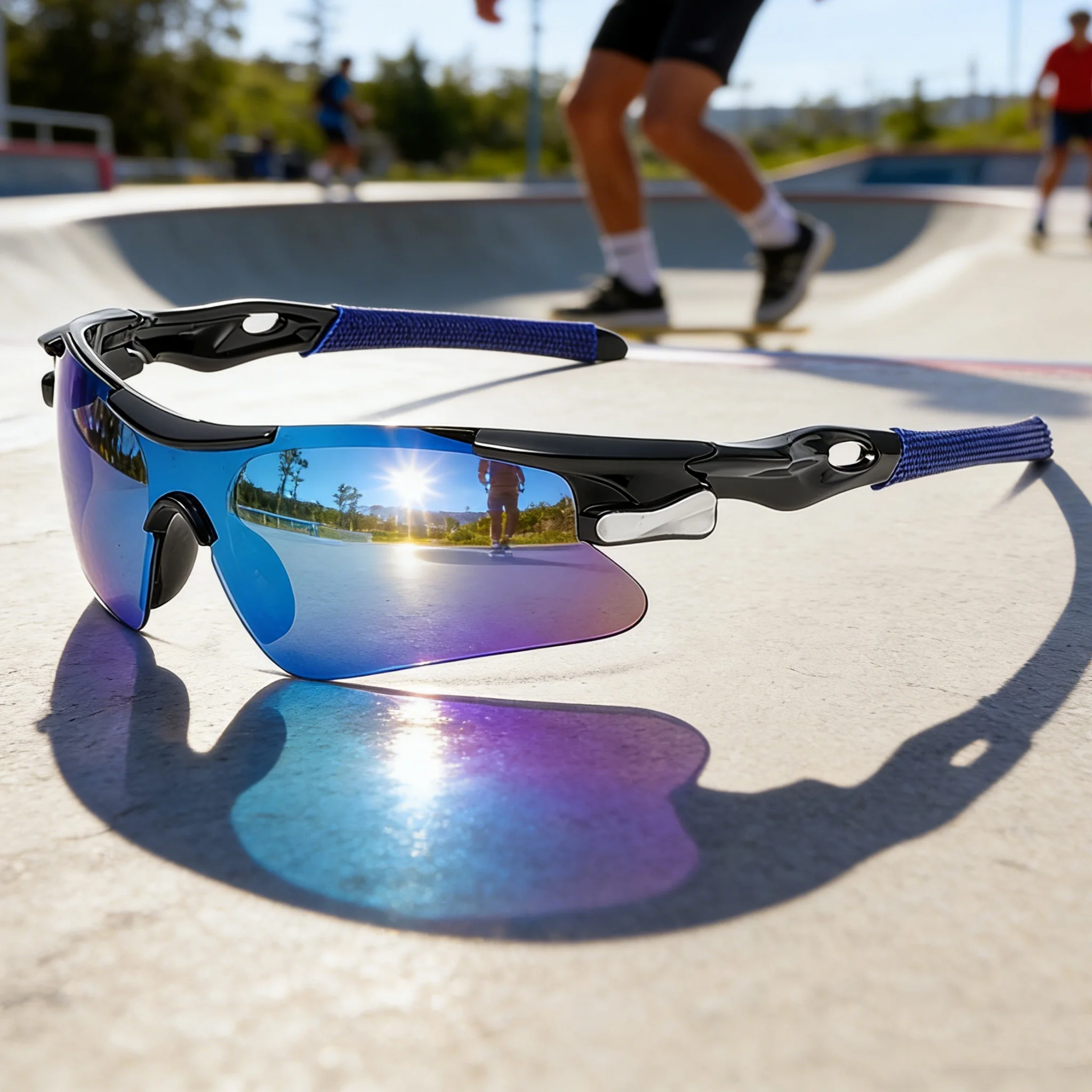 Lightweight Half Frame Sport  Sunglasses Men Women Windproof Bike Glasses Color Coating Lens For Cycling Fishing Golf