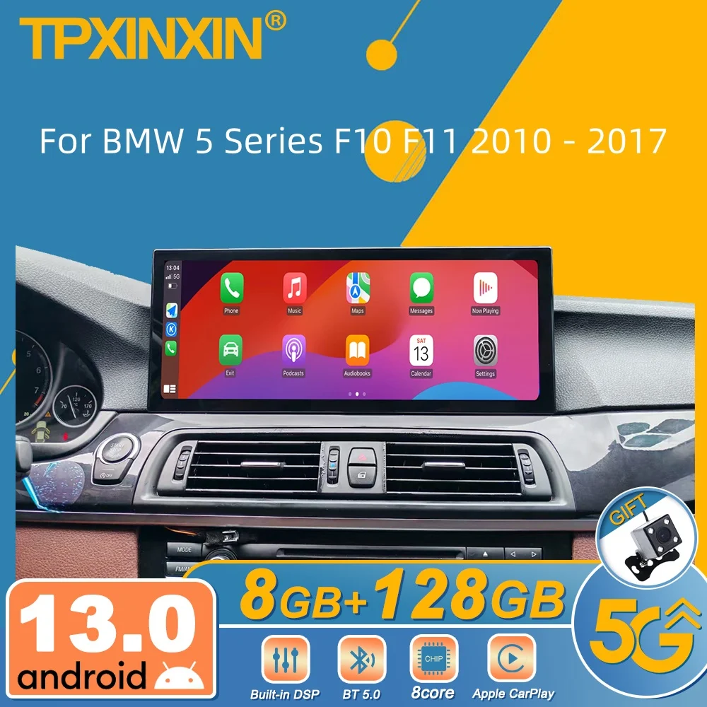 

For BMW 5 Series F10 F11 2010 - 2017 Android Car Radio Multimedia Video Player Wireless Carplay Autoradio Stereo GPS Navi Head