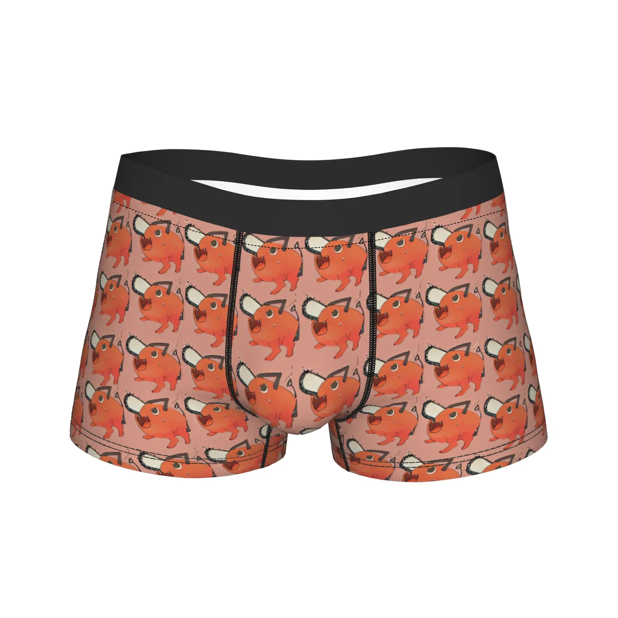 Pochita Chainsaw Man Underwear  Men Underpants Printing Breathable Trunk Quality Boxer Brief Big Size 2XL