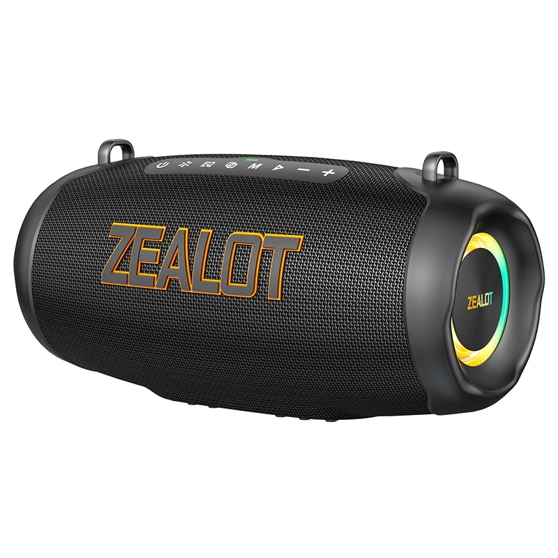Zealot-P16 60W Waterdichte Draagbare Bluetooth Speaker, Draadloze Buiten Boombox, Bluetooth 5.4, 10 uur Speeltijd, voor Kamperen en Wandelen