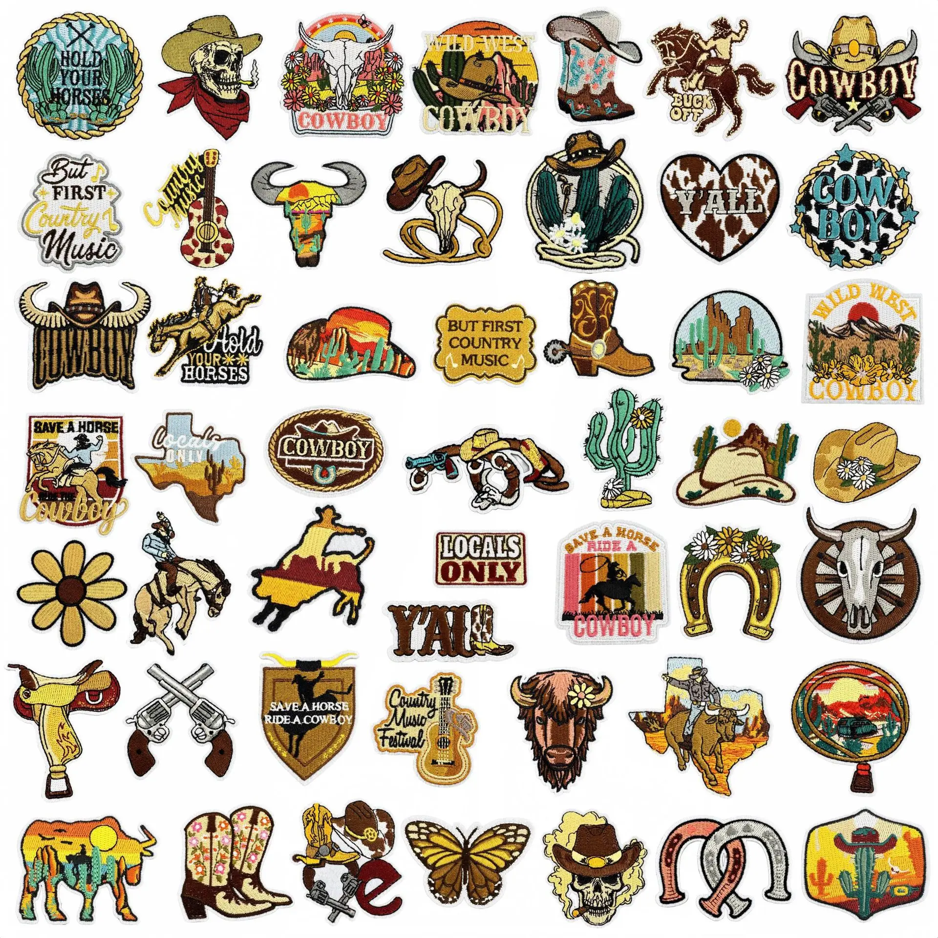 Emblem Clothing Accessories Badge Sticker Embroidered Embroidery Sticker Iron-on Patches