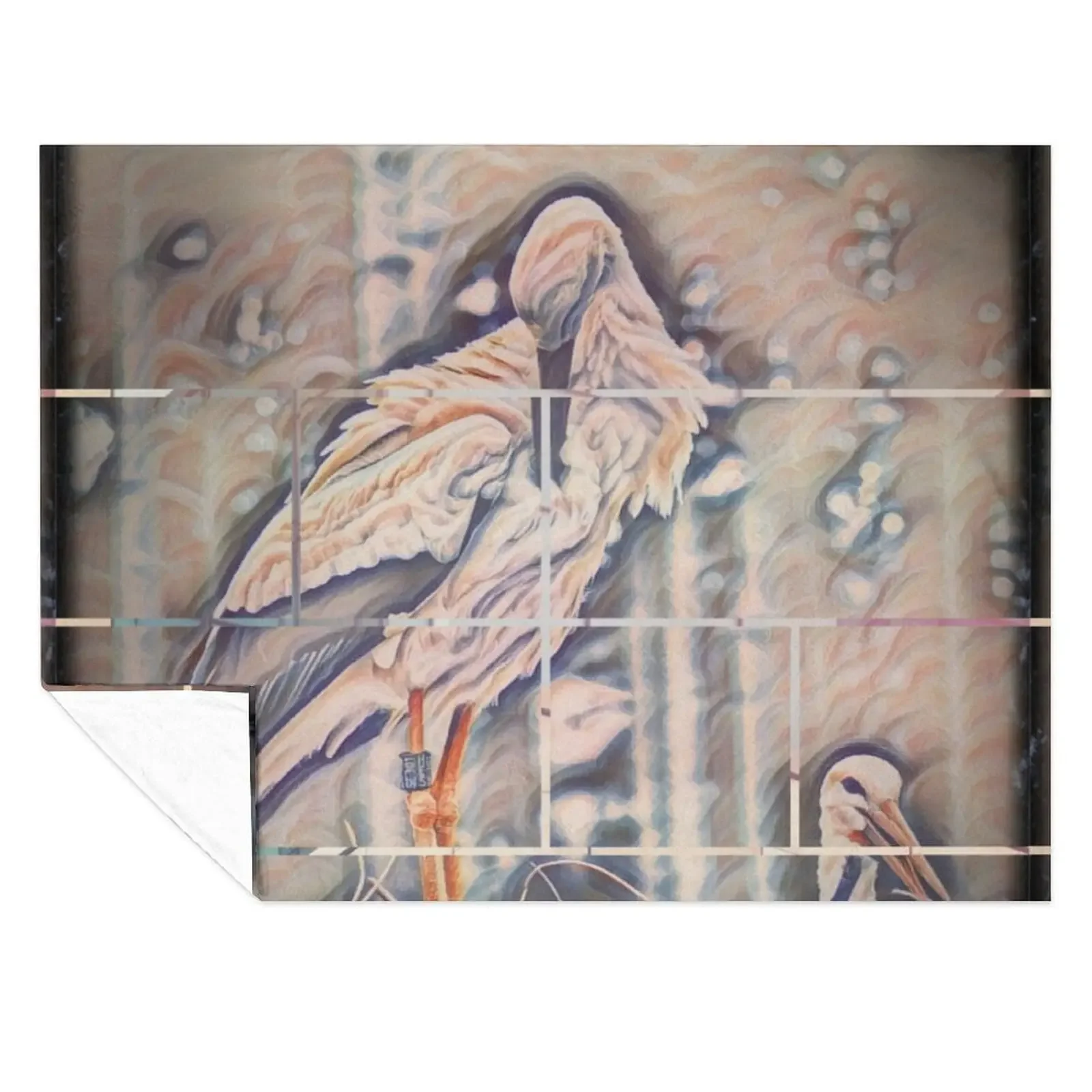 

Storks Throw Blanket halloween warm winter for babies Thin Blankets