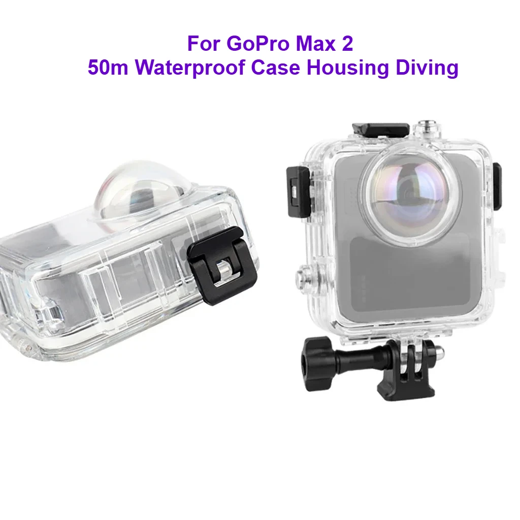 

Водонепроницаемый чехол для GoPro Max 2, 50 м, защитный чехол для дайвинга, защита от падения, чехол для подводного погружения для Go Pro Max 2