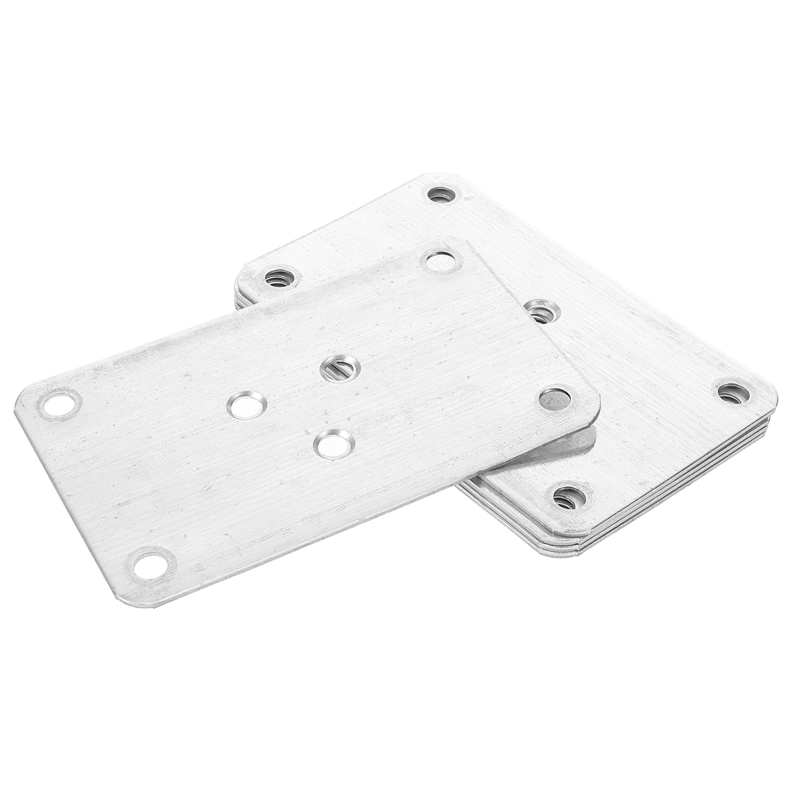 Kit de montaje de placas de fijación para patas de muebles, conector de mesa de hoja fija, almohadillas para sillas plateadas, 5 uds.