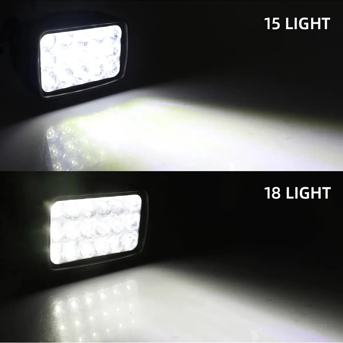 18 LED Super Bright Motorcycle Headlight Moto Auxiliary Lamp 6000K White Motorbike Scooter Front Worklight Fog Lamp