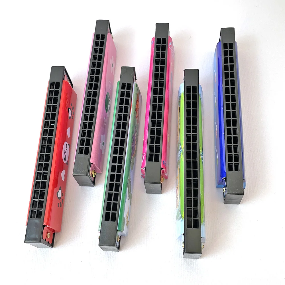 16-gaats schattig mondharmonica muziekinstrument Montessori educatief speelgoed cartoon patroon kinderen blaasinstrument kinderen cadeau kinderen