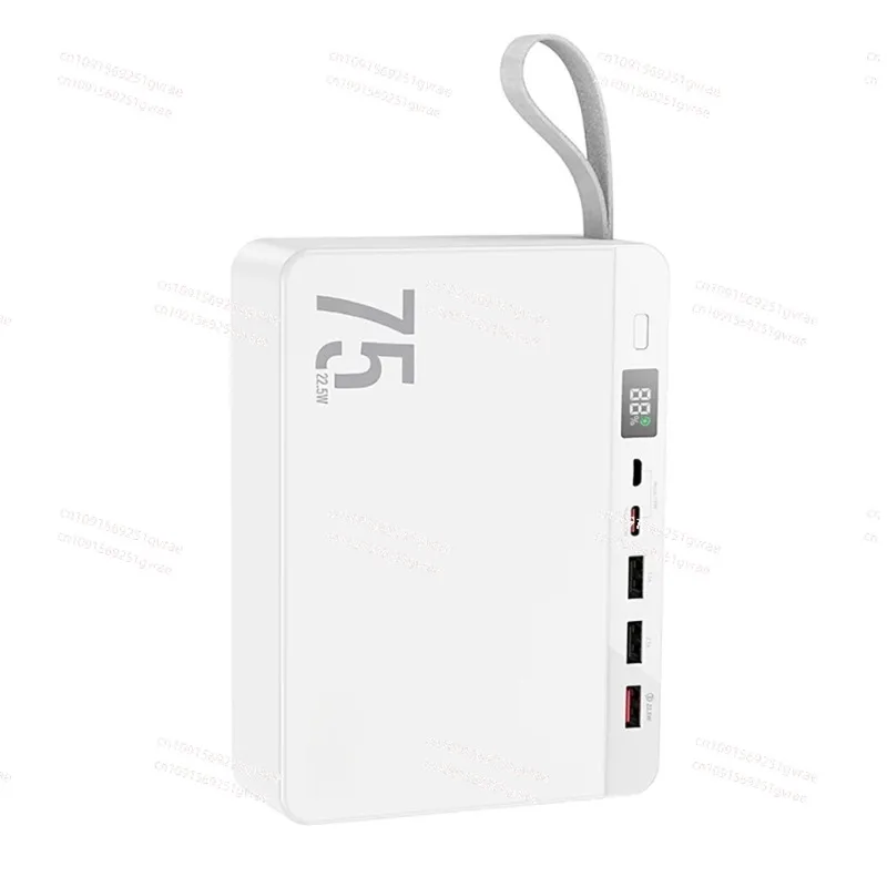 Banco de energía portátil para teléfono móvil, cargador de emergencia, 75000mAh, 22,5 W