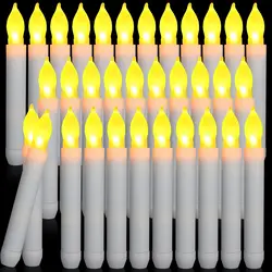Flameless Candles 3-72PCS Led Candles 6.9 Inch Battery Operated Candles Taper Candles for Party Classroom Church Birthday Decor