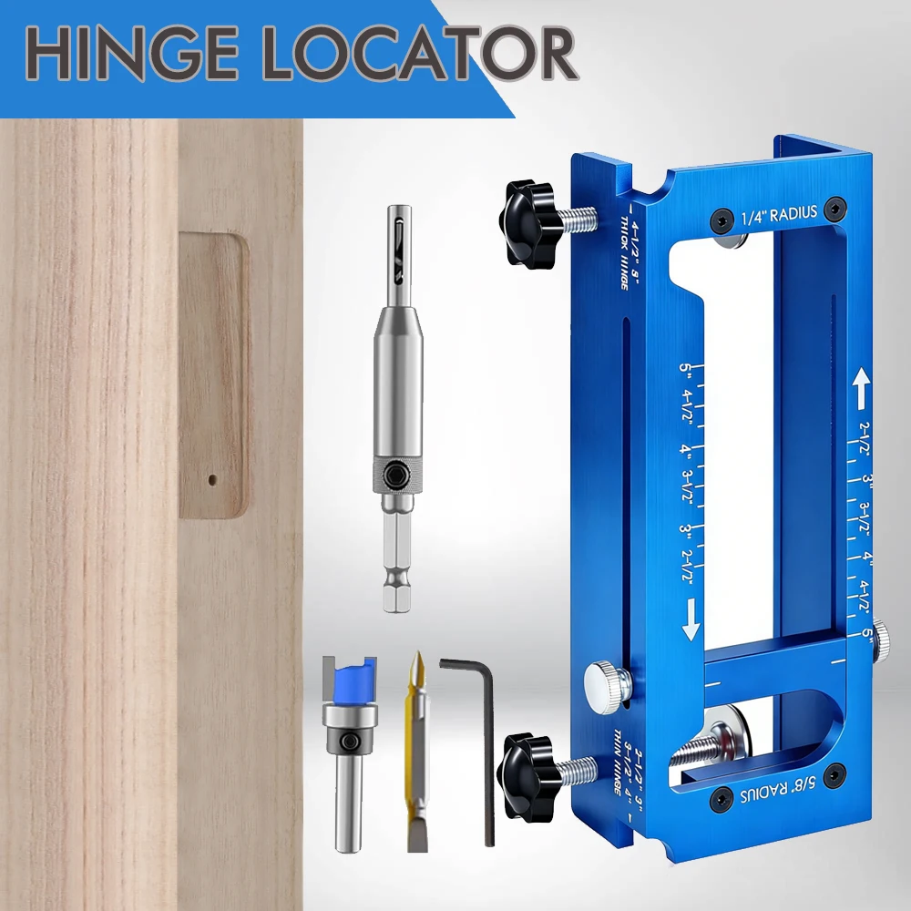 2 in 1 Hinge Drilling Fixture Combination Durable Door Frame Stable Locator Woodworking Installation Screws DIY Auxiliary Tools