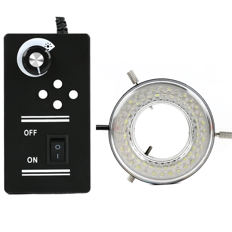 Adjustable Brightness 64 LED Ring Light Lamp Four Zone 4 Partition Four Zone Wheel Drive For Stereo Microscope Video HDMI Camera - Image 6