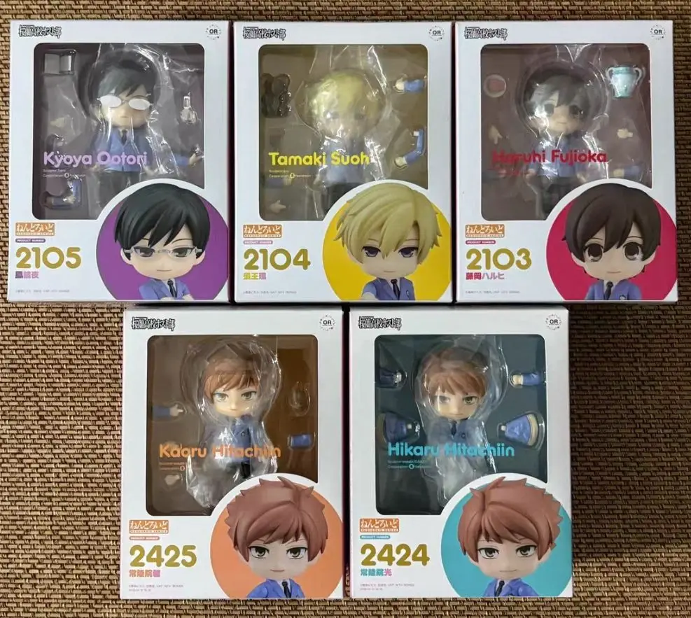 

Stock GSC Official Q-version Figure Ouran High School Host Club 2103 2104 2105 2424 2425 Articulated Doll Model Collectible Gift