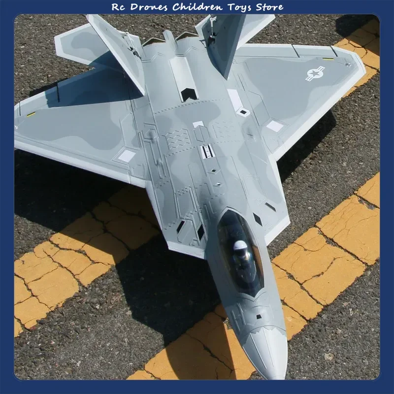 New 64mm F22 Conduit Remote Control Model Airplane With Retractable Landing Gear And Flaps Fixed Wing Raptor Fighter Toy