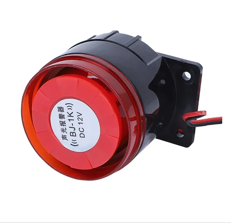 Zumbador con luz sin luz, alarma de sonido y luz de alto Decibelio, alarma de explosión, bocina antirrobo electrónica, 2 piezas, 12V, 24V, 220V