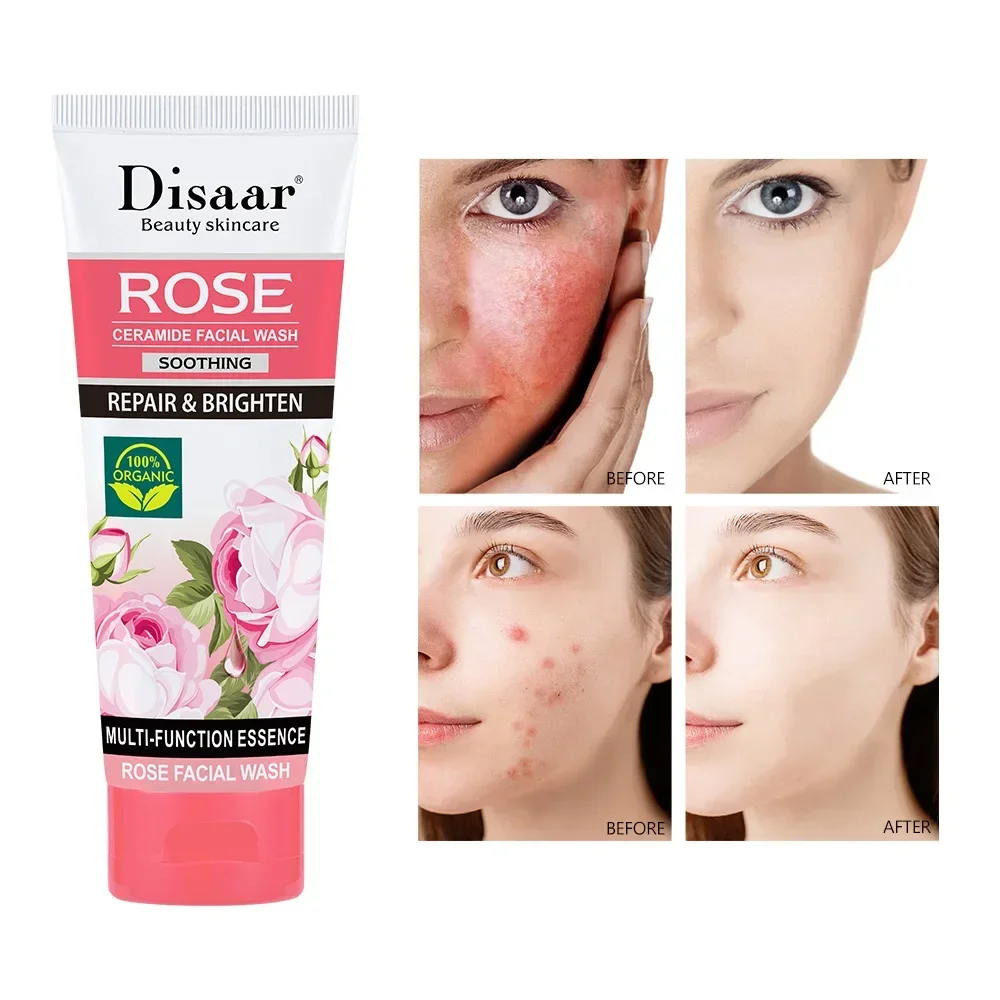 

Rose facial cleanser refreshing and soothing brightening skin tone repairing skin moisturizing rejuvenating cleanser Skincare