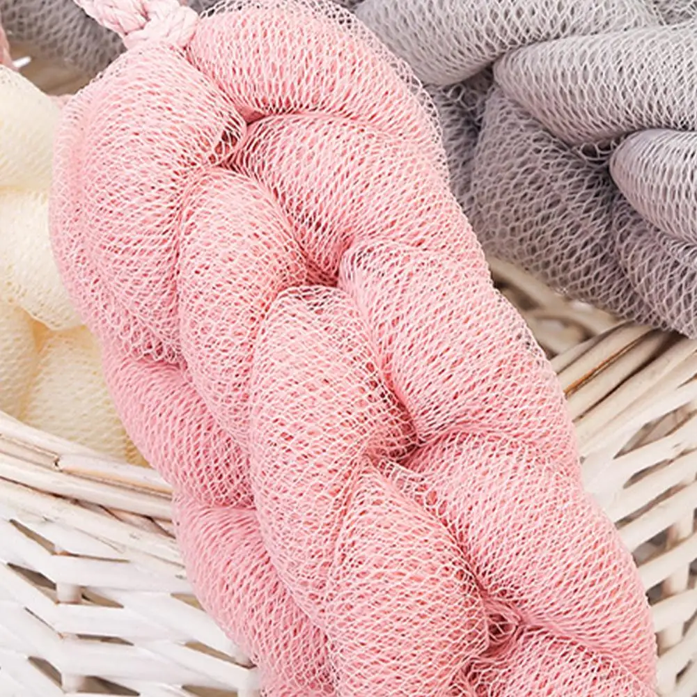 Back Bath Sponge Exfoliating Loofah Back Scrubber Long Bath Loofahs Stretchable Mesh Body Cleaning Bath Towel Shower Sponges