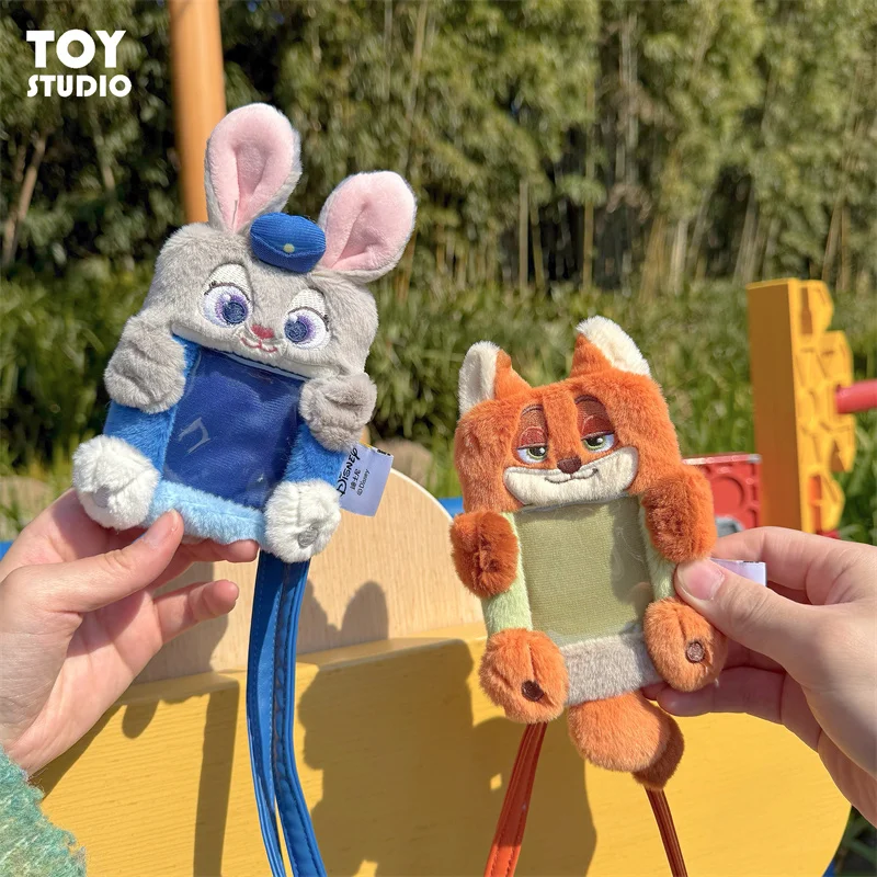 

Original Potdemiel Anime Disney Zootopia Coin Purse Judy Nick Sloth Plush Neck Card Set Cute Bus Campus Card Protection Set Gift