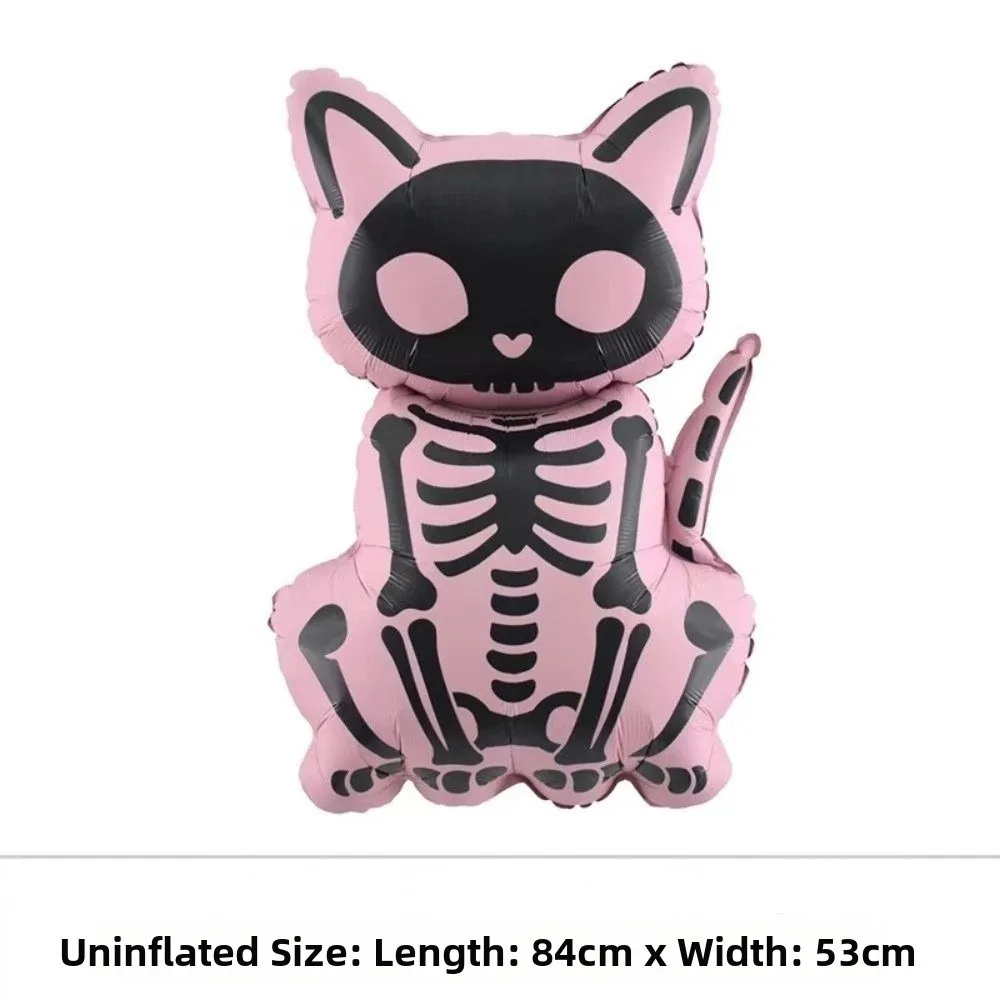 House Decoration Halloween Foil Ballons Skeleton Shape Dog Cat Shape Ghost Skeleton Foil Ballons Dog Cat Foil Ballons