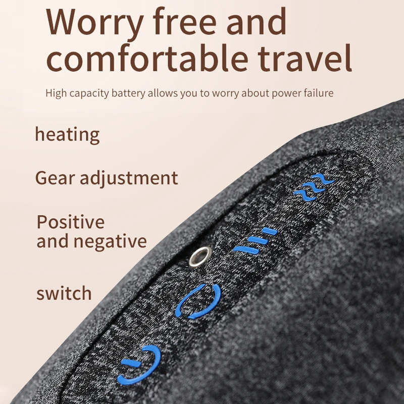 2025 Multifunctional U Shaped Kneading Neck Massage Travel Pillow Car and Home Massage Pillow Rechargeable Massage Pillow