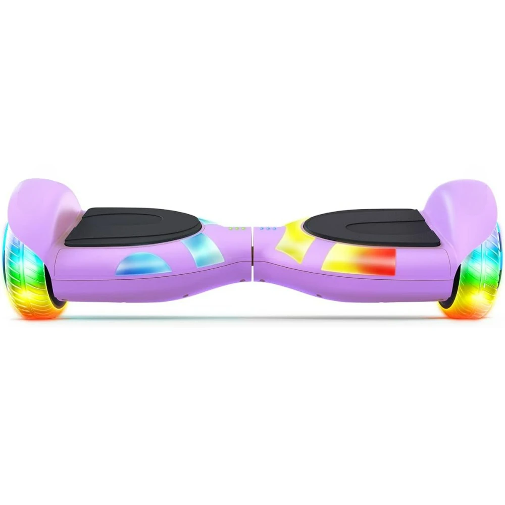 All Terrain Hoverboard with LED Lights, LED Light-up Wheels, Self-Balancing Hoverboard with Active Balance Technology, Ages 12+.