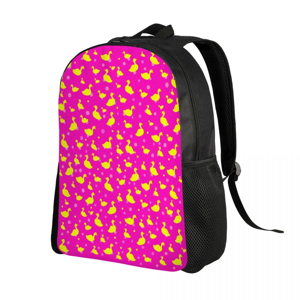 Customized Rubber Ducky Pink Backpack Women Men Casual Bookbag for College School Bags