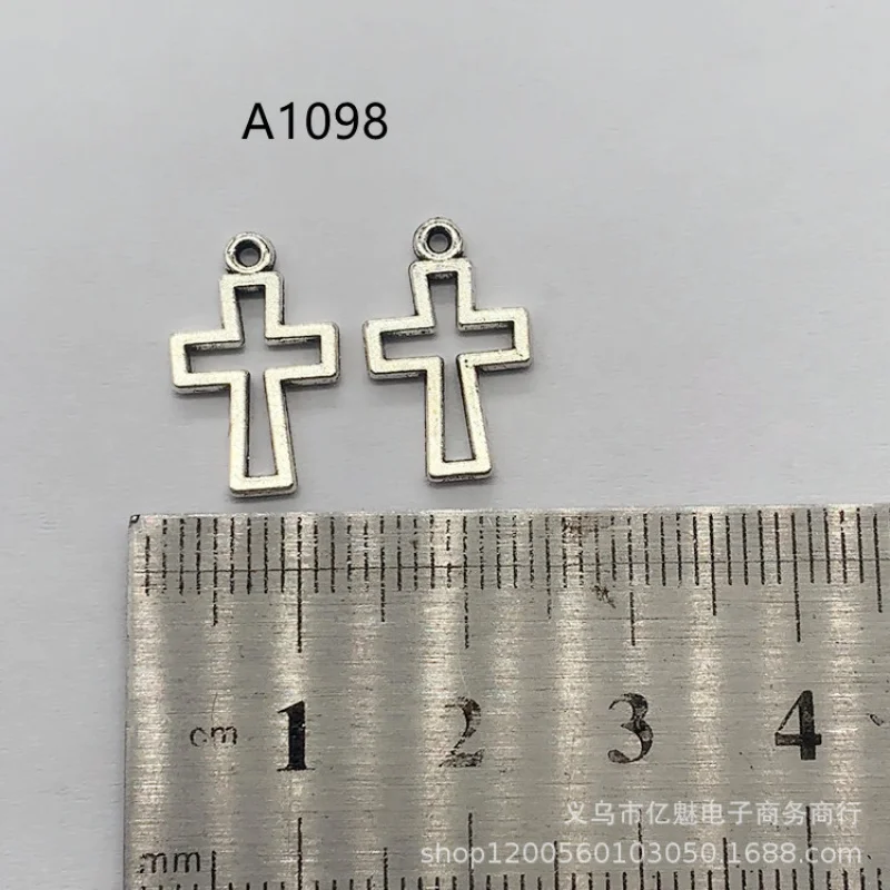 Factory Direct Sales 100Pieces diy Ornament17mmHollow Cross Pendant Earrings Necklace Clothing Material Pendant