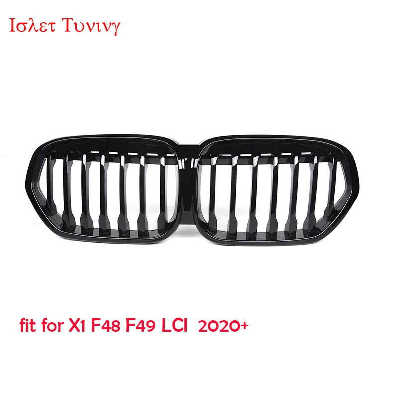 F48 LCI Kidney Grille for BMW X1 LCI F48 SUV Replacement Front Bumper Grills 2020 2021 2022+