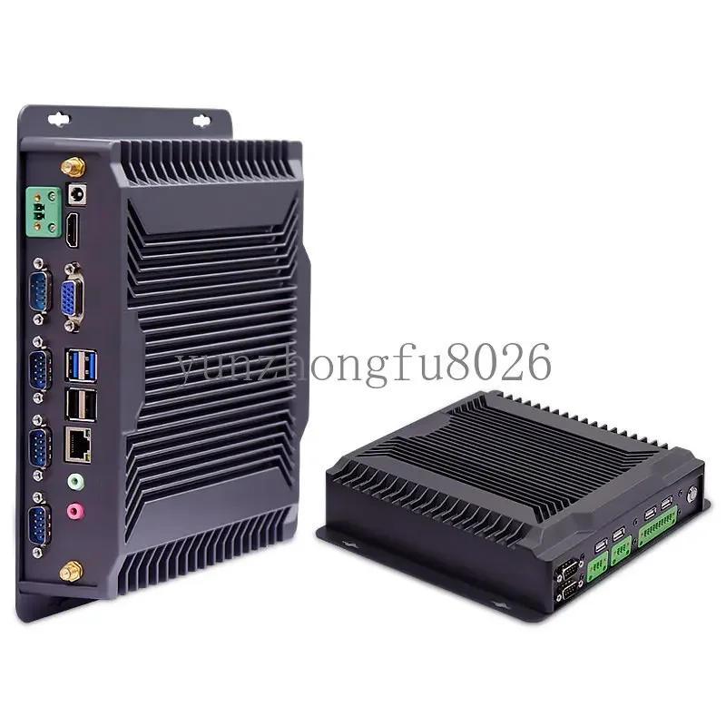 Industrial Mini Computer I3/I5/I7/J1900 Dual Network Port Quad-Core Fanless Embedded Industrial Control Computer Host