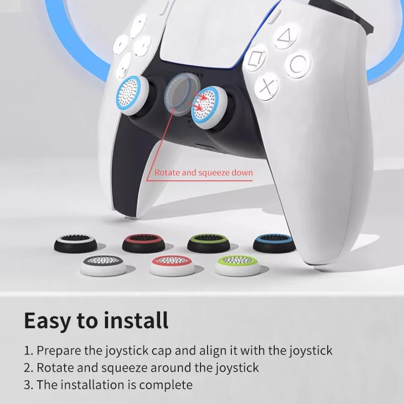 소프트 실리콘 엄지 조이스틱 그립 캡, PS5 PS4 스위치 프로 Xbox 컨트롤러 조이스틱 커버, 보호대 케이스
