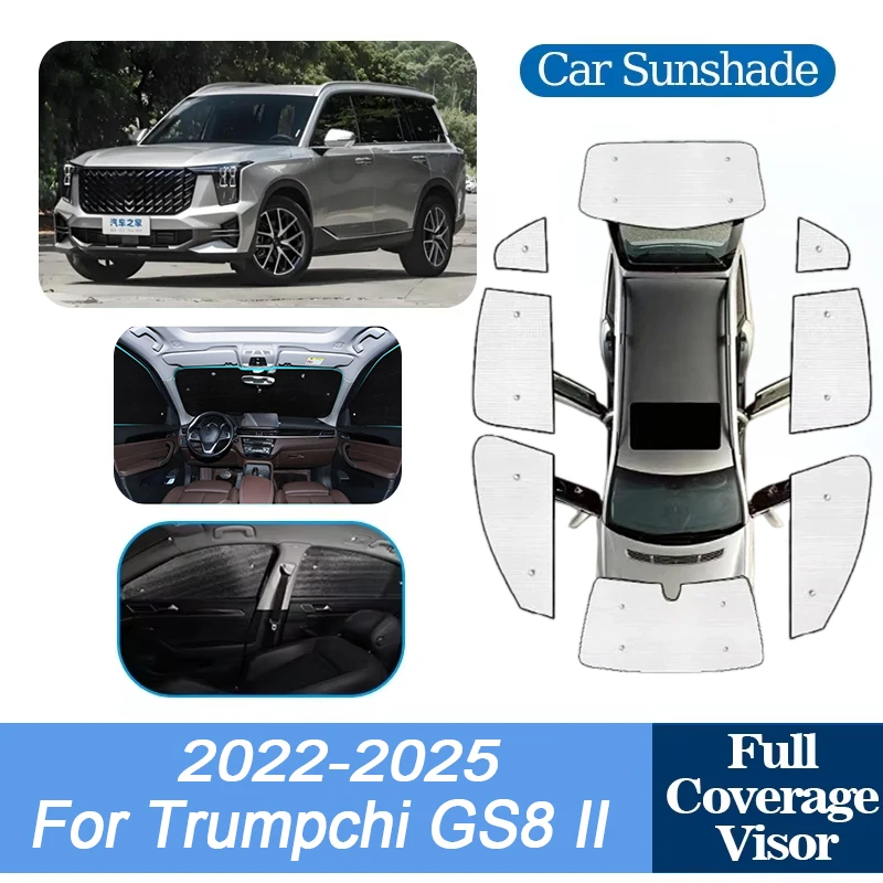 

For Trumpchi GS8 Accessories MK2 ES9 2022-2025 Car Window Covers Aluminum Foil SunShade UV Protector Sun Baffle Auto Accessorios