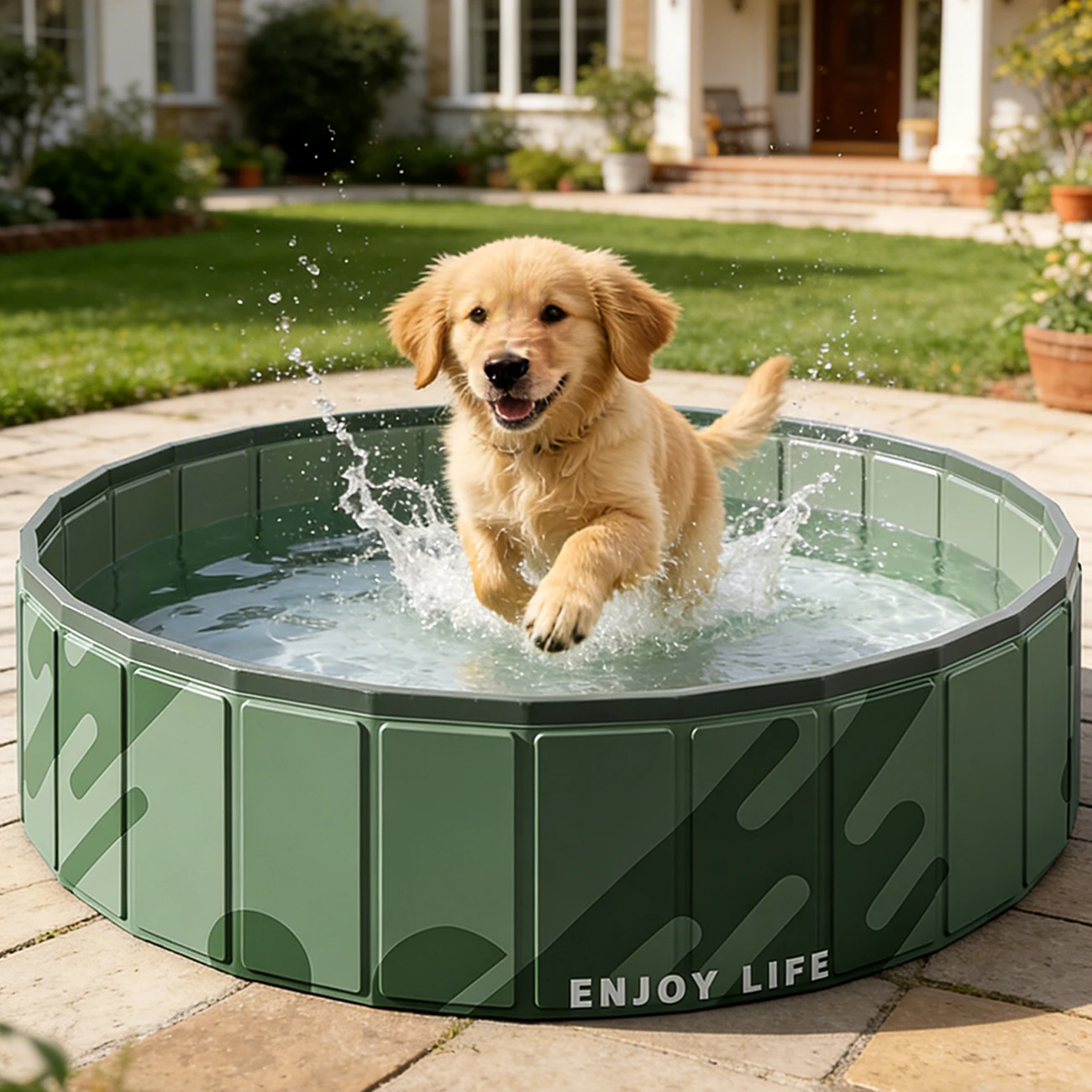1PC Large Foldable Ball Pit Play Pool, Pet Swimming Pool for Indoor and Outdoor, Portable Game Space for Home or Party