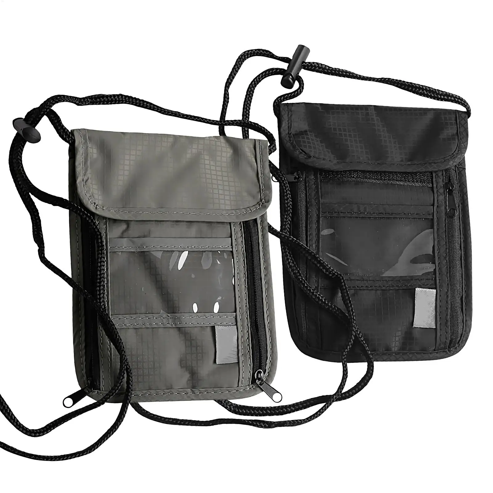 

Passport Neck Wallet Anti-Theft Travel Pouch Mobile Phone Holder Pouch Anti-Theft Document Bank Card Bag For Shopping Camping