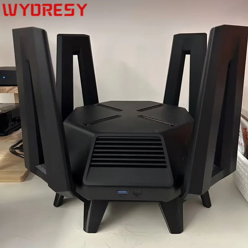 WYORESY for Xiaomi BE10000/AX9000 Router Stand Premium Wear-Resistant Material USB Cooling Fan Integrated Frame