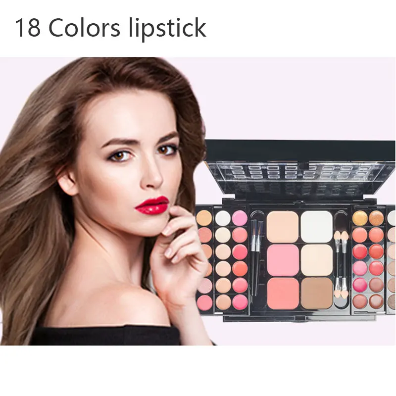 78-Farben-Make-up-Palette-Set, Lidschatten, Kontur, Lippenstift, Lippenpinsel, wasserdicht, langlebig, Schönheits-Make-up für Frauen, koreanische Kosmetik