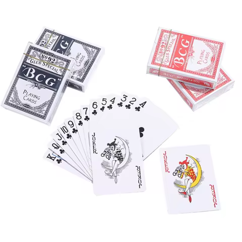 Casino Poker Magic Playing Card 52 + 2 Joker Deck Plastic Coated Playing Cards Waterproof Game Poker Cards 63*88mm Cards Poker