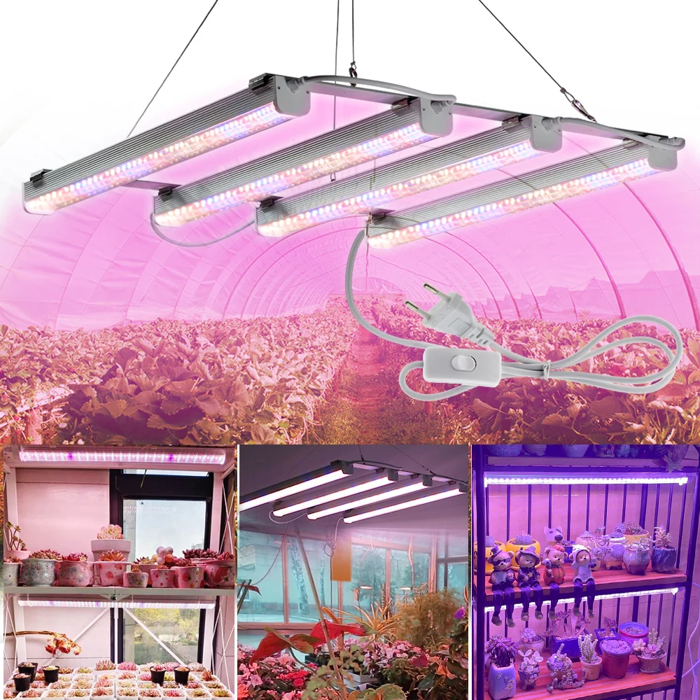 Full Spectrum LED Grow Light For Greenhouse AC100-265V 4000K Sunshine 380-780nm 144Pcs For Vegetables Flowers