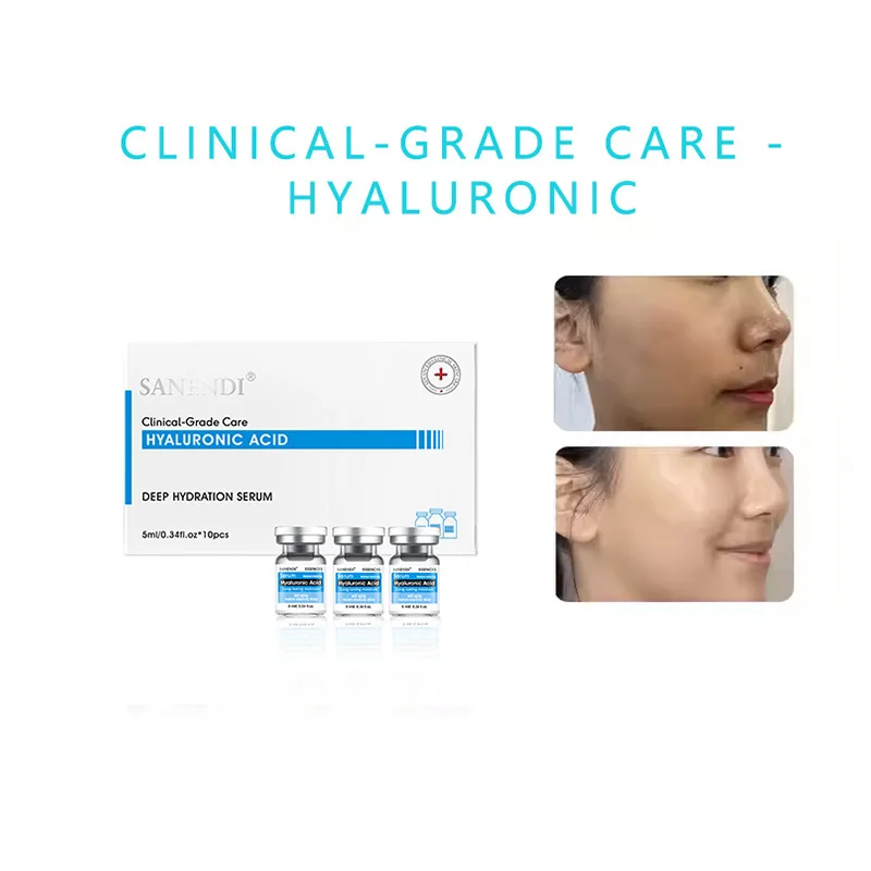 Suero hialurónico para rostro, lote de 10 Uds. Para hidratación, ácido hialurónico, vitamina C, seis péptidos, EGF, VC, extracto de caracol Facial, cuidado de la piel