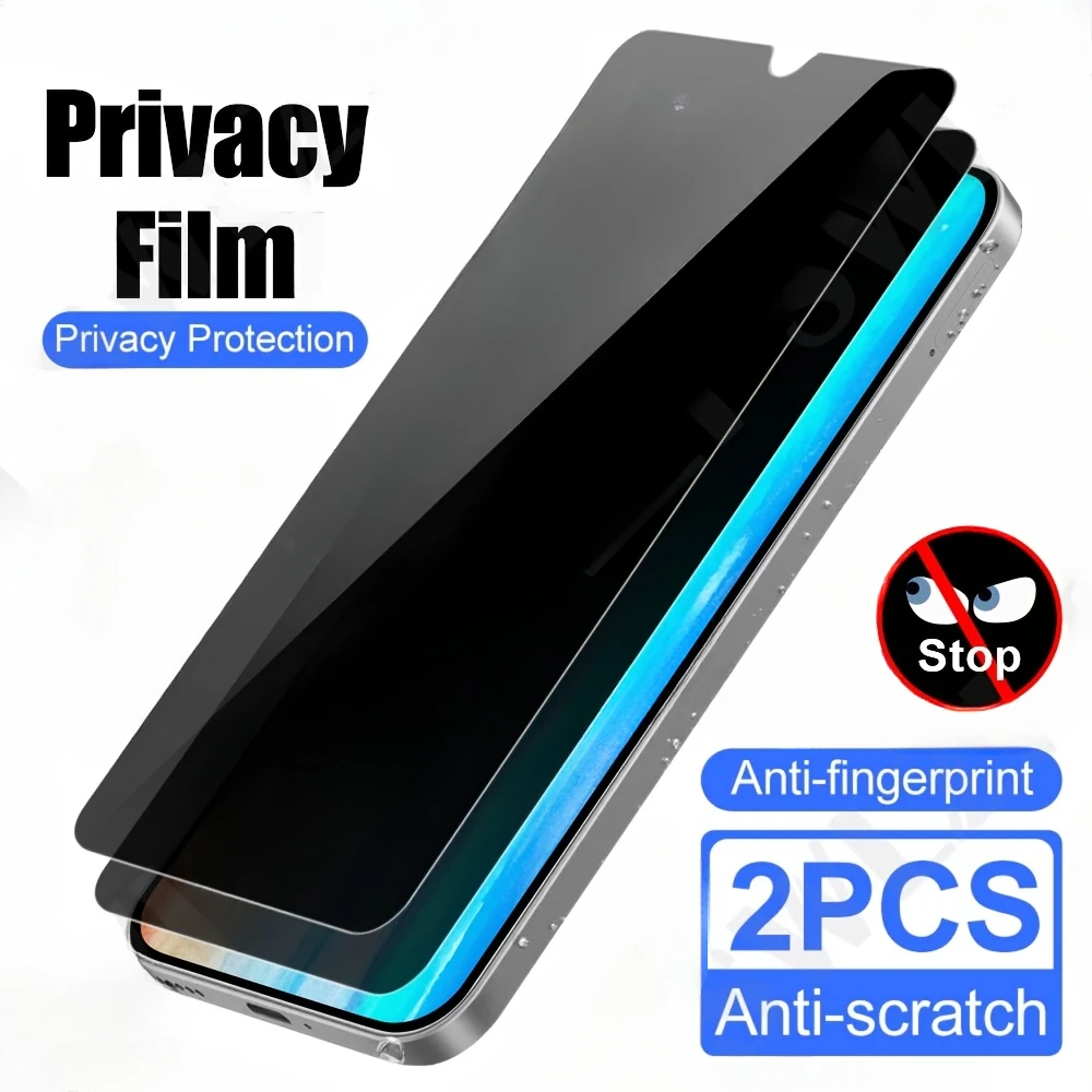 2Pcs Privacy Screen Protector For Samsung A03 A06 A15 A16 A23 A34 A52 A53 5G Tempered Glass For Samsung A05 A13 A15 A25 A35 A55