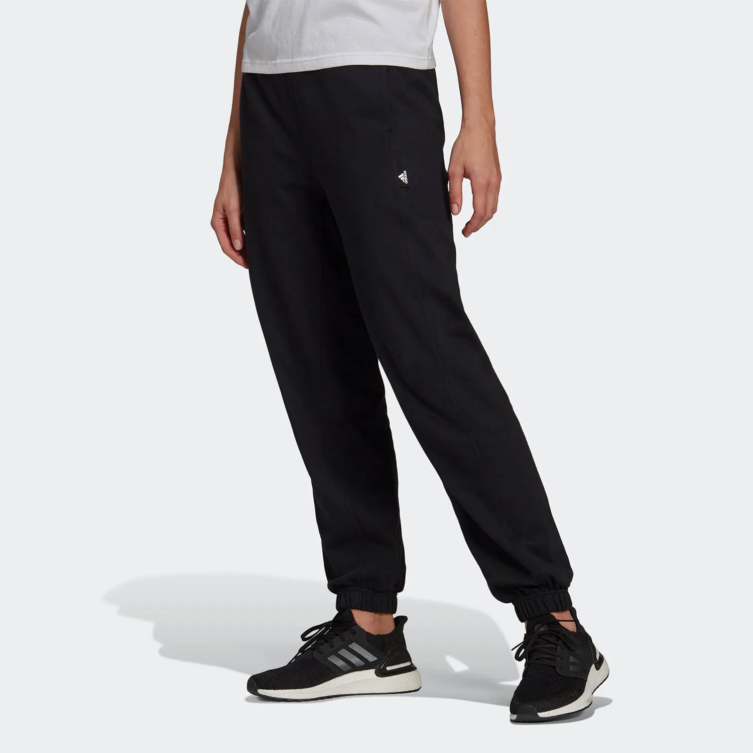 アディダス-正規品-シーズナル-レディース-ルーズフィット-カジュアル-パンツ-he0419