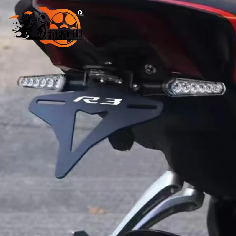 

For YAMAHA YZF-R3 YZF-R25 MT03 MT25 YZF R3 R25 2019-2025 2024 2023 2022 2021 2020 Motorcycle Rear License Plate Holder Bracket